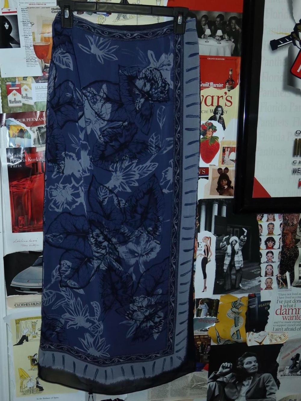 Dana Buchman floral silk skirt